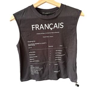casual france french text tank